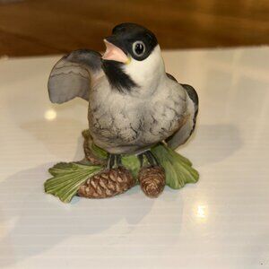 BOEHM Porcelain Baby Chickadee Figurine 461B, USA, Hand Painted, Vintage